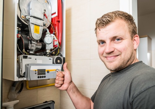 Happy HVAC Contractors for Florissant MO giving the thumbs up after repairing a furnace